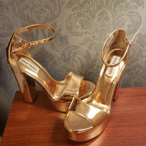 Steve Madden Rose Gold Stack Heels